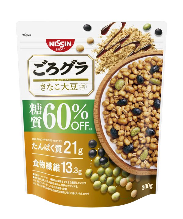 ごろグラ 日清シスコ 糖質60%オフ きなこ大豆 300gx6袋