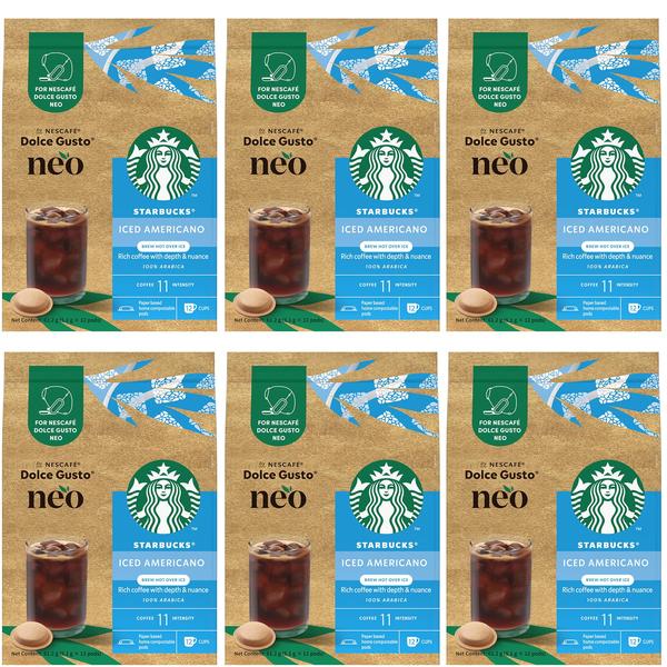 ネスカフェ ドルチェ グスト ネオ専用 スターバックス アイス アメリカーノ 12Px6袋,紙製コーヒーポッド,ブラックコーヒー,レギュラーコーヒー,アメリカーノ スタイル抽出(約200ml ※氷約110gを入れた場合)｜VellySupply 8,239円
