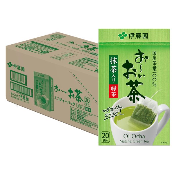 伊藤園 おーいお茶 緑茶 (抹茶入り) 1.8gx20袋x10個 エコティーバッグ