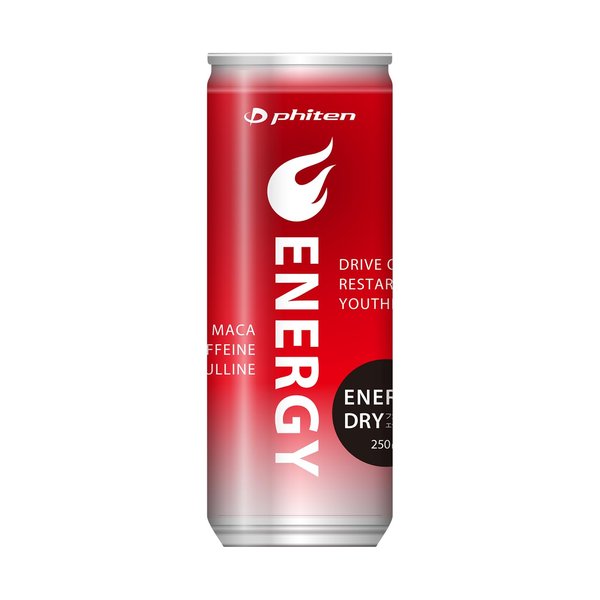 ファイテン(phiten) エナジードライ エナジードリンク 250mlx30本 カフェイン100mg マカ100mg シトルリン40mg BCAA ビタミンB ビタミンD 微炭酸タイプ