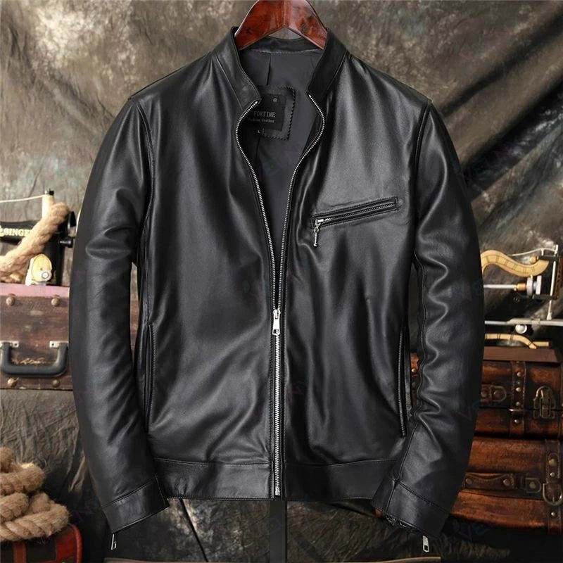 本革レザージャケット 3つボタン ノッチ衿 メンズ シングルジャケット Horn Works 本革 襟付きシングルライダースジャケット メンズ ホーン