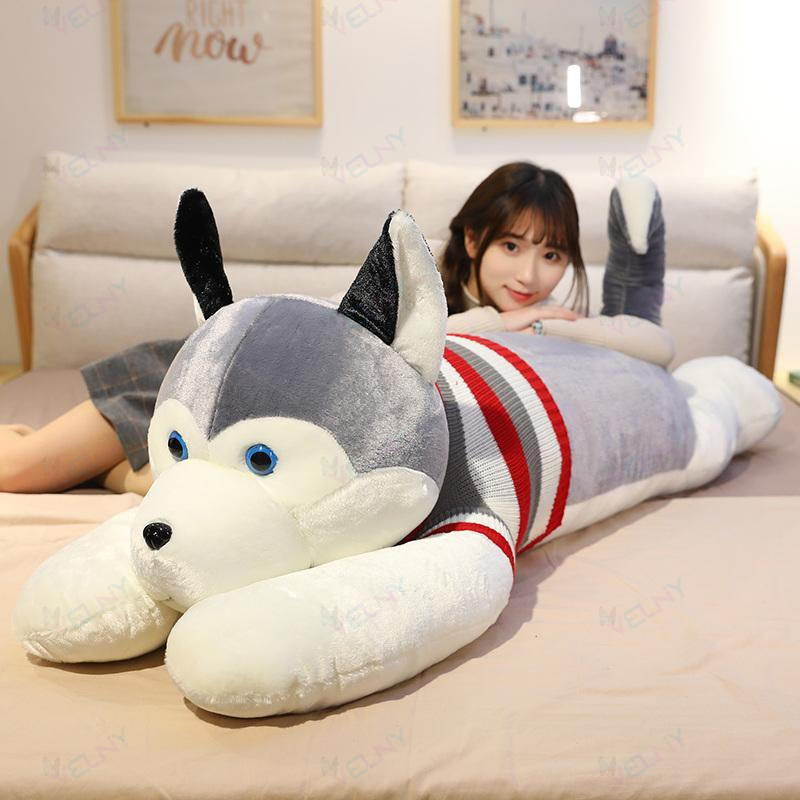 ぬいぐるみ　いぬ　イヌ　ハスキー　 ふわふわ　癒し　抱き枕　クッション インテリア　添い寝 　 動物 　 かわいい　誕生日ギフト