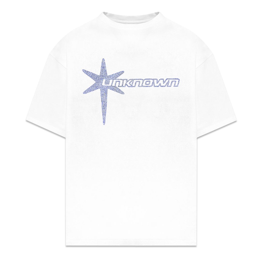 UNKNOWN LONDON / Tonal Star Logo Rhinestone Tee