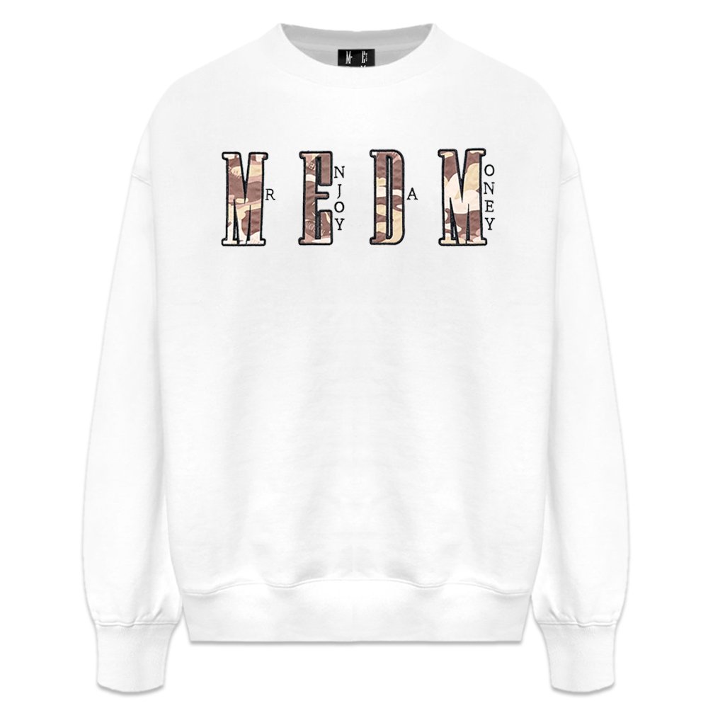 MR.ENJOY DA MONEY (M.E.D.M) / MEDM Embroidery Camo Logo Sweatshirt