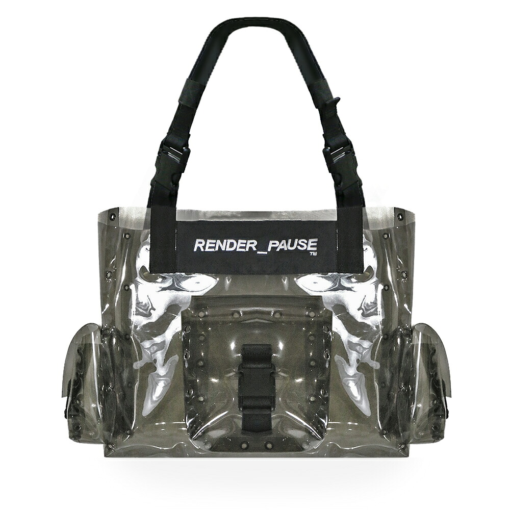 RENDER_PAUSE / Smoke Tinted PVC Tote Bag｜VENTURER