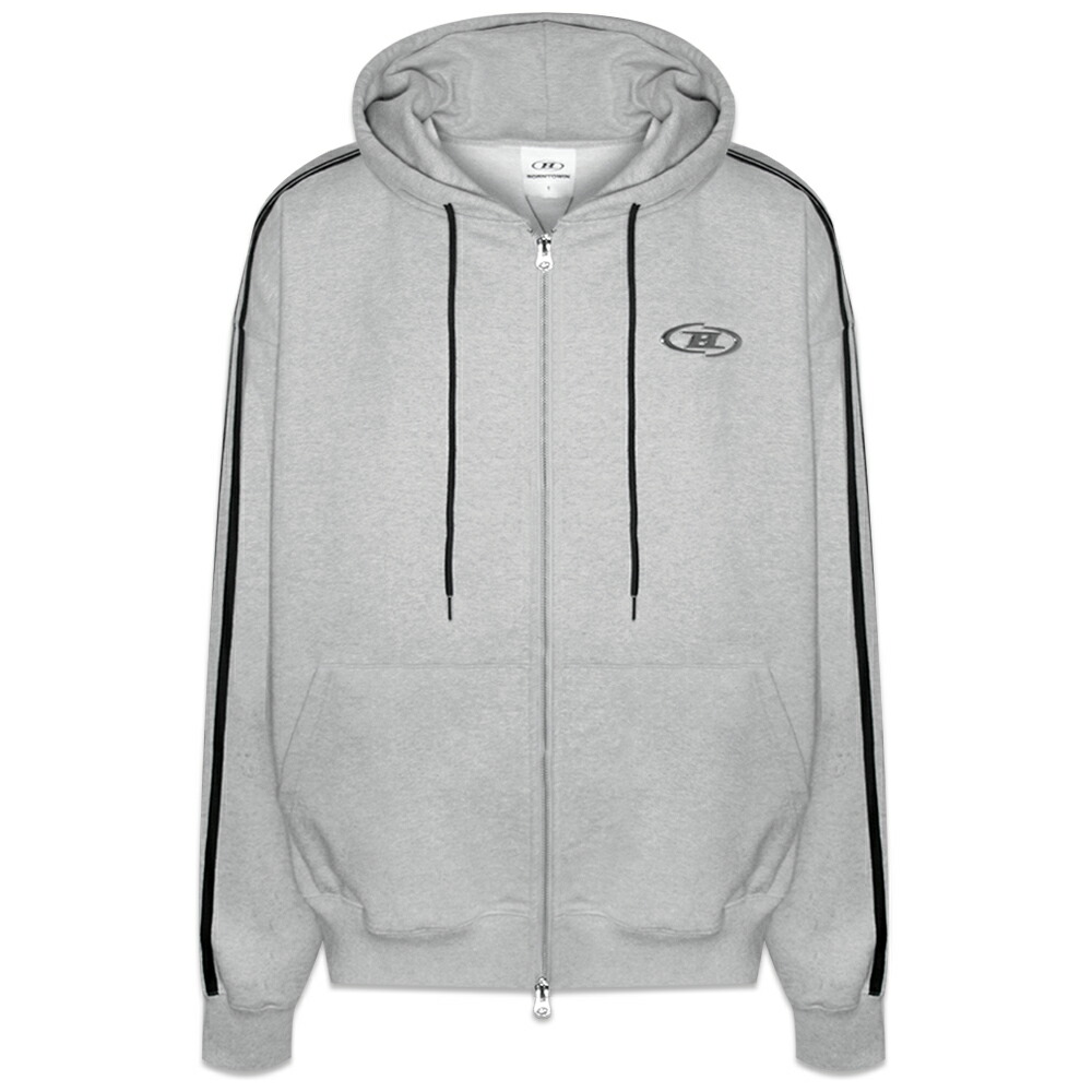 BORN TO WIN / Big Chrome B Logo Track Line Zip Up Hoodie