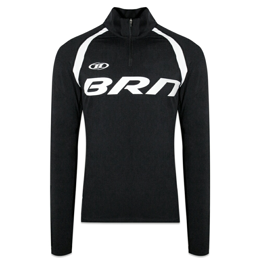 BORN TO WIN /BRN Muscle Fit Half Zip Up Long Sleeve