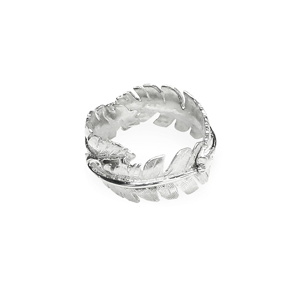 THE SILVER STONE / Feather Wrap Ring