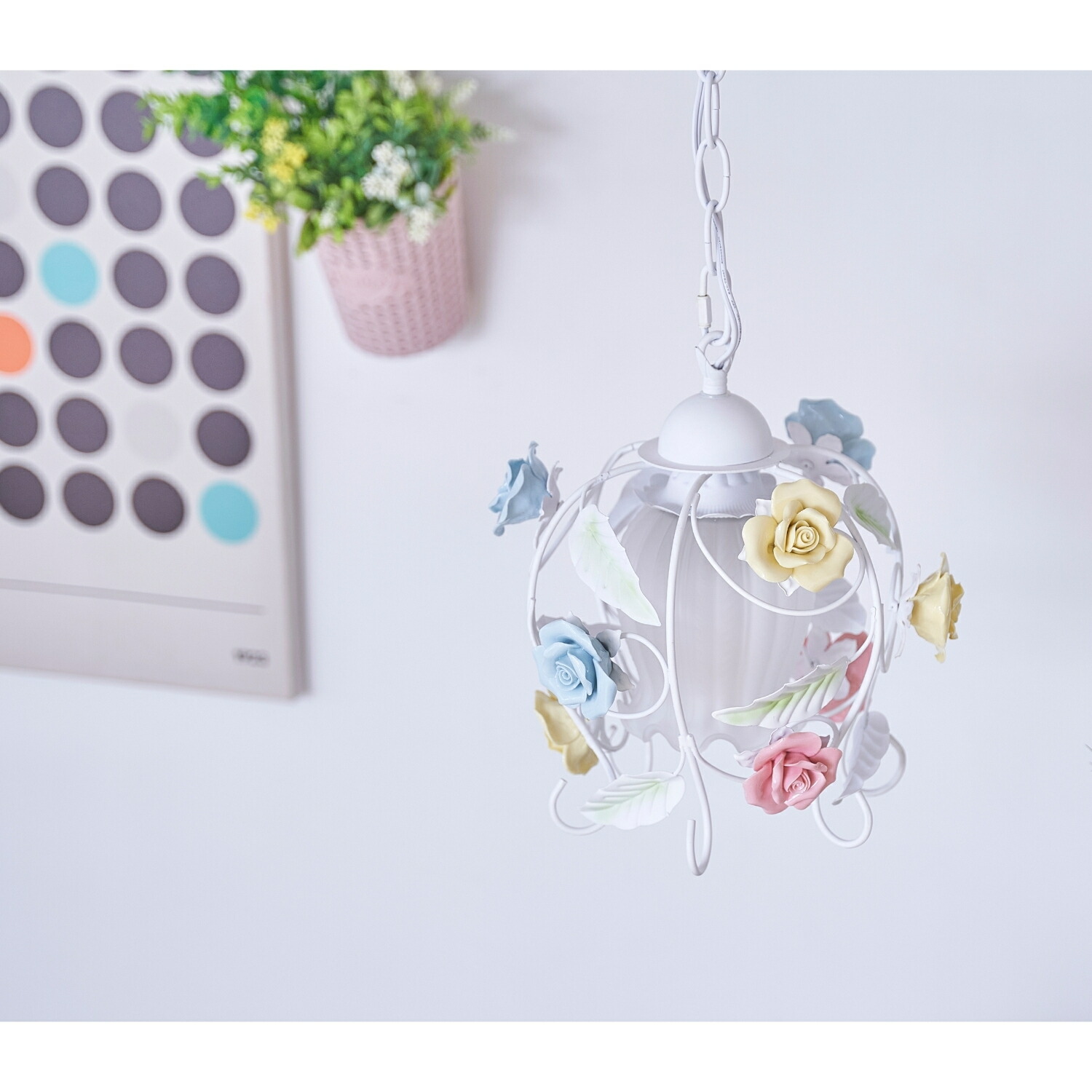 おしゃれ 天井照明 アンティーク Led ペンダントライト ペンダントライト 天井照明 かわいい 照明器具 照明器具 吹き抜け ベッドルーム シャンデリア ダイニング リビング 寝室 階段 カフェ 食卓 花 薔薇 陶器 ヨーロッパ シャビー フレンチ 姫 姫系 おしゃれ照明のvenus
