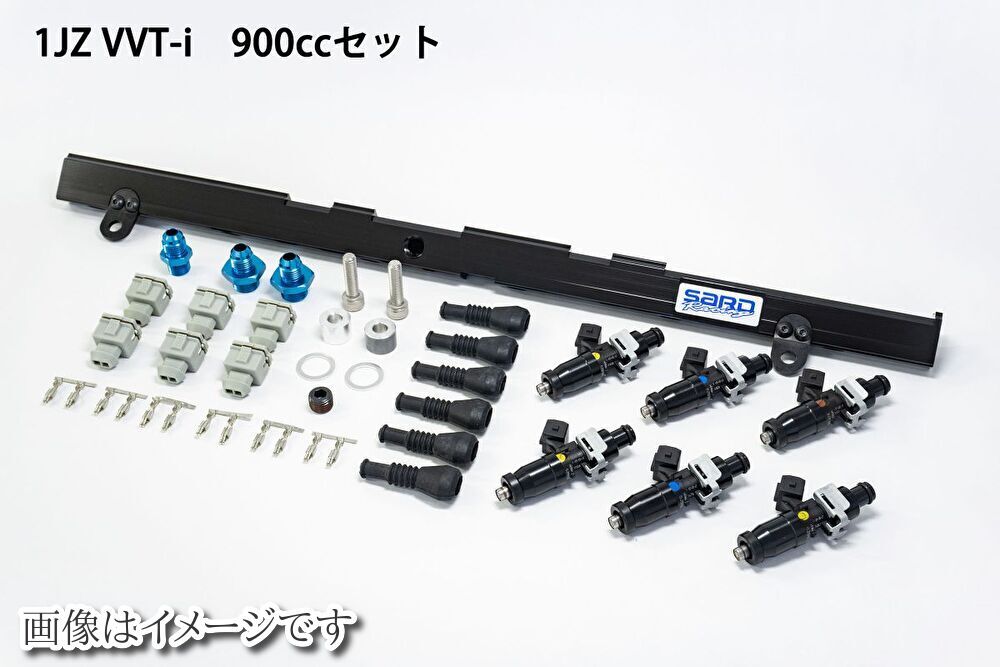 【個人宅発送可能】 SARD サード フューエルデリバリーパイプ ＆ インジェクター セット 900cc TOYOTA トヨタ ソアラ JZZ30 1JZ-GTE (VVT-i) AN#6 (63869)