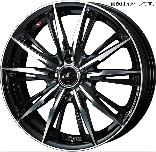 【個人宅発送可能】 Weds ウェッズ 15×5.5J +43 4穴 PCD100 PBMC ホイール 1本 LEONIS GX レオニス ジーエックス (39333)