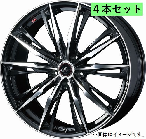 Weds ウェッズ 15×6.0J +45 5穴 PCD100 PBMC ホイール 4本 LEONIS GX レオニス ジーエックス (39336)
