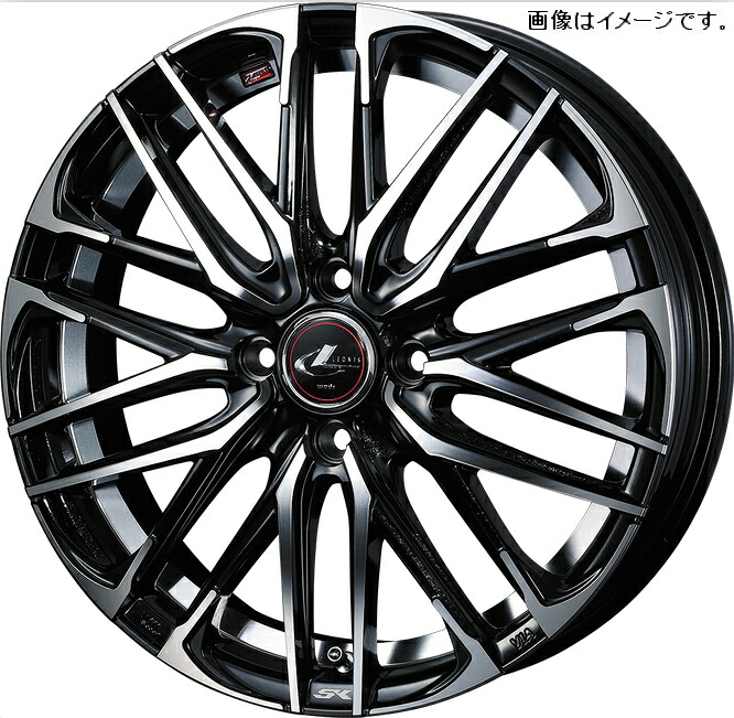 【個人宅発送可能】 Weds ウェッズ 15×5.5J +50 4穴 PCD100 PBMC ホイール 1本 LEONIS SK レオニス エスケイ (39047)
