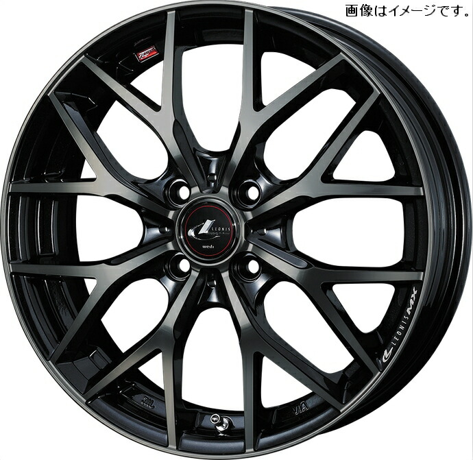 【個人宅発送可能】 Weds ウェッズ 16×5.0J +45 4穴 PCD100 PBMC/TI ホイール 1本 LEONIS MX レオニス エムエックス (37408)