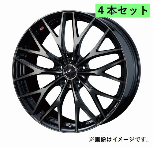 【個人宅発送可能】ウェッズ Weds 19X7.0J +42 5穴 PCD114.3 PBMC/TI ホイール 4本セット LEONIS MX レオニス エムエックス (41955)
