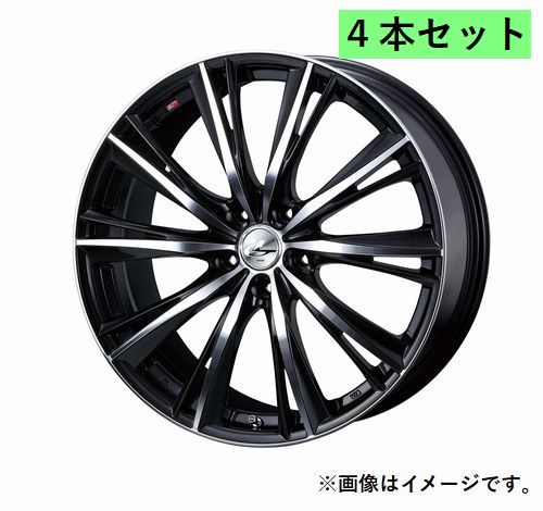 Weds ウェッズ 18×7.0J +47 5穴 PCD100 BKMC ホイール 4本 LEONIS WX レオニス ダブルエックス (33896)