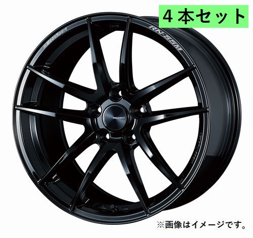 【個人宅発送可能】Weds ウェッズ 18×8.5J +52 5穴 PCD114.3 GLOSS BLACK ホイール 4本セット WEDS SPORT RN55M ウエッズ スポーツ アールエヌゴーゴーエム (72960)