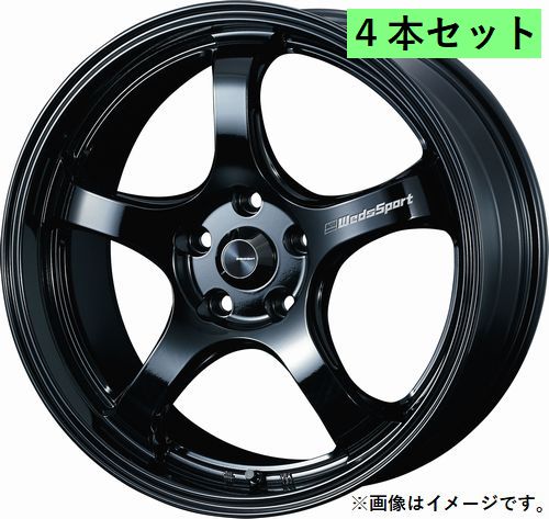 【個人宅発送可能】Weds ウェッズ 18×7.5J +45 5穴 PCD114.3 GLOSS BLACK ホイール 4本セット WEDSSPORT RN05M ウエッズスポーツ アールエヌゼロゴーエム (72774)|VENUS