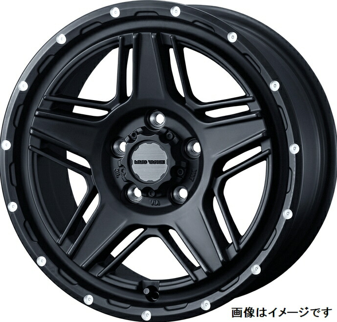 【個人宅発送可能】ウェッズ Weds 16X7.0J +38 5穴 PCD114.3 FMBK ホイール 1本 MUD VANCE 07 マッドヴァンス ゼロセブン (40535)