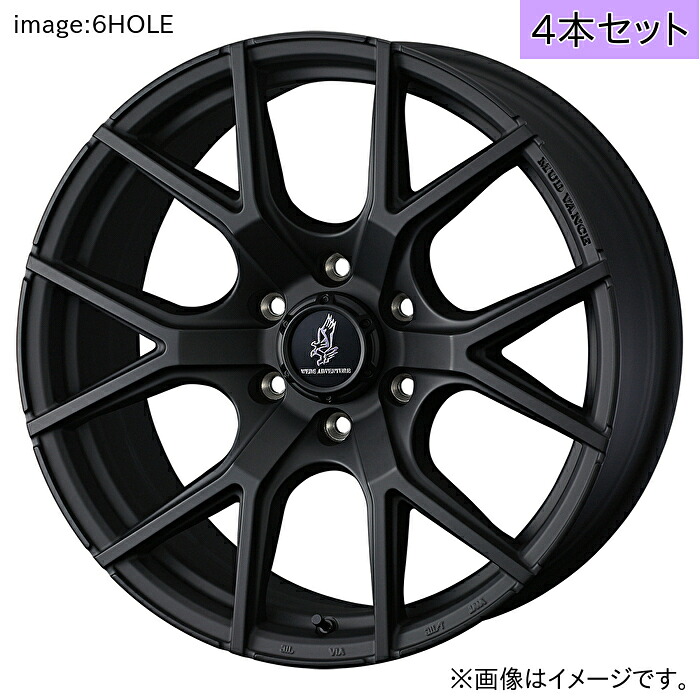 【個人宅発送可能】ウェッズ Weds 16X6.5J +38 6穴 PCD139.7 FMBK ホイール 4本 WEDS ADVENTURE MUD VANCE SD (42477)