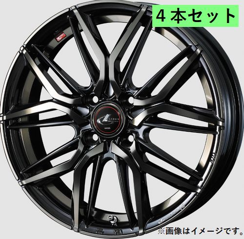 Weds ウェッズ 16×6.0J +50 4穴 PCD100 PBMC/TI ホイール 4本 LEONIS LM レオニス レオニス・エルエム (40792)|VENUS
