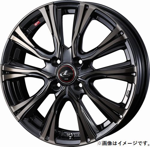 【個人宅発送可能】 Weds LEONIS VR 16×5.0J +45 4穴 PCD100 PBMC/TI ホイール 1本 レオニス ブイアール ウェッズ (41222)