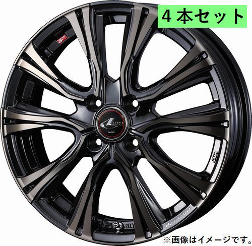 Weds LEONIS VR 16×6.0J +42 4穴 PCD100 PBMC/TI ホイール 4本 レオニス ブイアール ウェッズ (41225)|VENUS