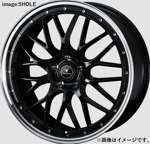 【個人宅発送可能】Weds NOVARIS ASSET M1 16X5.0J +45 4穴 PCD100 BLK/P ホイール 1本 ノヴァリス・アセット エムワン (41081)｜ＶＥＮＵＳ