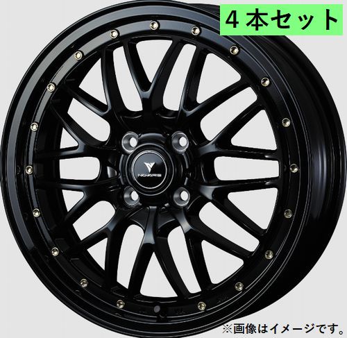 【個人宅発送可能】Weds NOVARIS ASSET M1 16X5.0J +45 4穴 PCD100 BLK/G ホイール 4本 ノヴァリス・アセット エムワン (41061) 45,738円