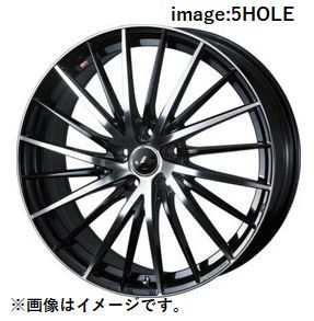 【個人宅発送可能】 ウェッズ Weds 19X7.5J +47 5穴 PCD114.3 PBMC ホイール 1本 LEONIS FR レオニス・エフアール (41689)