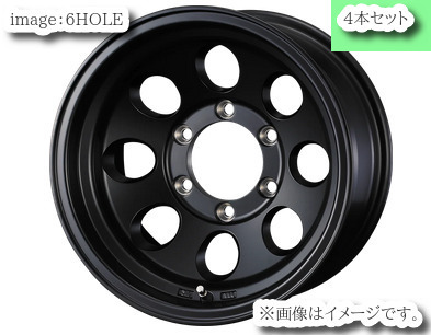 【個人宅発送可能】 ウェッズ Weds 16X6.5J -05 6穴 PCD139.7 MBK ホイール 4本セット JIMLINE TYPE2 ジムライン タイプ2 (41438)