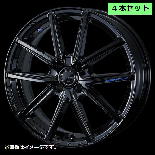 【個人宅発送可能】 ウェッズ Weds 15X4.5J +45 4穴 PCD100 PBK M12 ホイール 4本セット LEONIS NAVIA 08 レオニス ナヴィア ゼロエイト (42194)