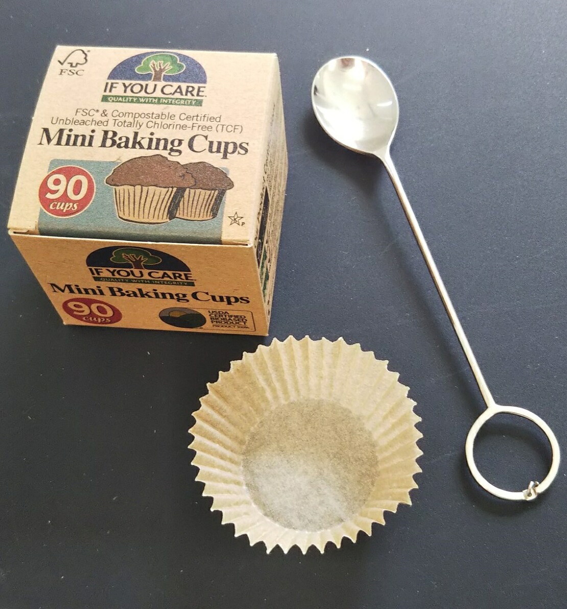 【1点の送料260円:ベイキングカップ:ミニ】(90枚:径4.13×高2cm)(定形外郵便) イフユーケア IFYOUCARE 無漂白 |ベイキング ベーキング カップ キッチン 無漂白 ナチュラル アメリカ クッキー クッキング オーブン 塩素フリー