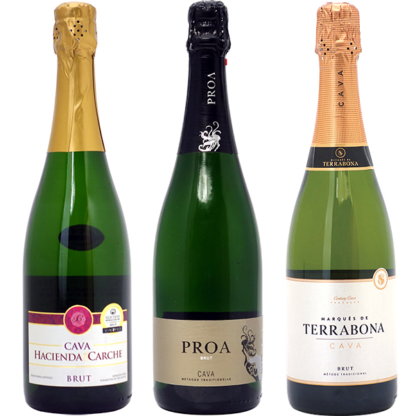 すべて本格シャンパン製法の豪華泡３本セット ワインセット スパークリング ^W0GR22SE^