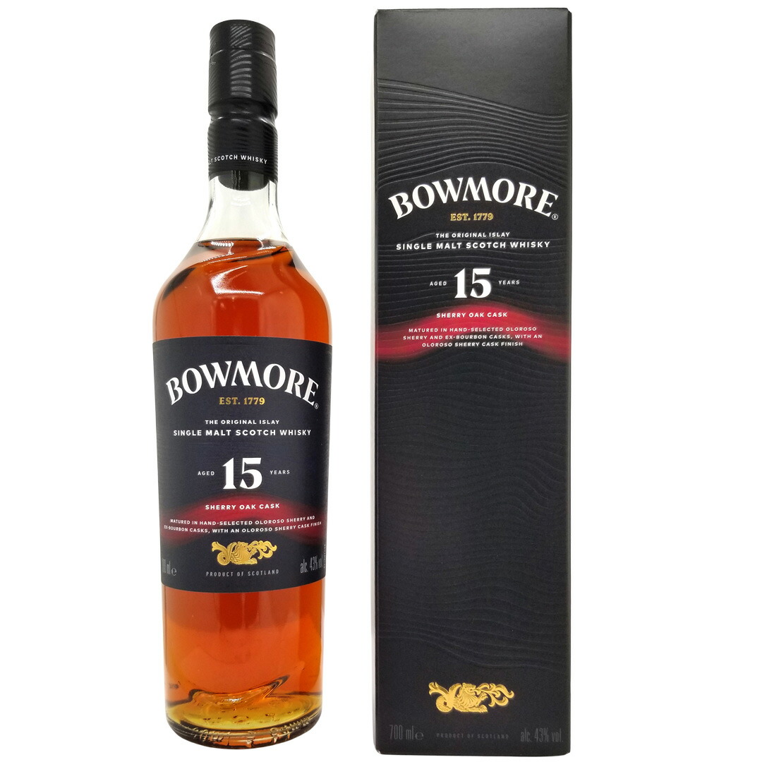 ボウモア シェリー オーク カスク 15年 43度 箱付 700ml 正規品 シングルモルト スコッチウイスキー ^YCBWS5J0^｜ヴェリタス～輸入直販ワイン専門店 11,060円