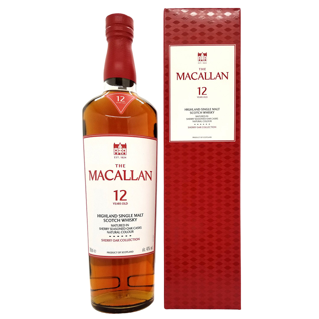 ザ マッカラン 12年 シェリーオーク シングルモルト 40度 700ml 正規品 箱付 スコッチウイスキー スペイサイド ^YCMC12J0^｜ヴェリタス～輸入直販ワイン専門店