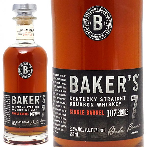 楽天市場】ベーカーズ7年 53.5%（107プルーフ）750ml 並行（ベイカーズ