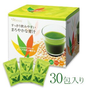 【青汁】イソフラボン青汁＋(プラス) 5g&times;30袋 | 健康 青汁 イソフラボン 大麦若葉末 小麦若葉末 食物繊維 栄養素 便秘 粉 野菜不足 抹茶風味 粉末 大豆イソフラボン 腸内環境 女性 小分け 善玉菌 女性ホルモン ドリンク 腸活