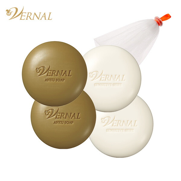 VERNAL ベーシック せっけん 4個 セット 洗顔 石鹸 固形 VERNAL ベーシックせっけん4個セット（アンク4）各90g 洗顔石鹸