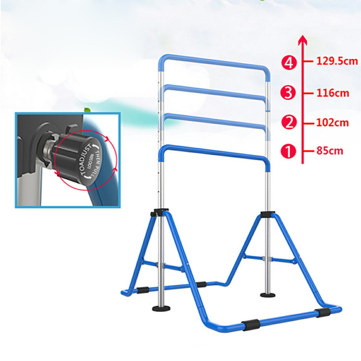100％本物保証！ VeroMan 鉄棒 折りたたみ鉄棒 子ども用 室内遊具 多機能 折りたたみ式 子供逆上がり 高さ調節可 4段階高さ調節 体操  室内用 屋外使用可 耐荷重 100kg qdtek.vn
