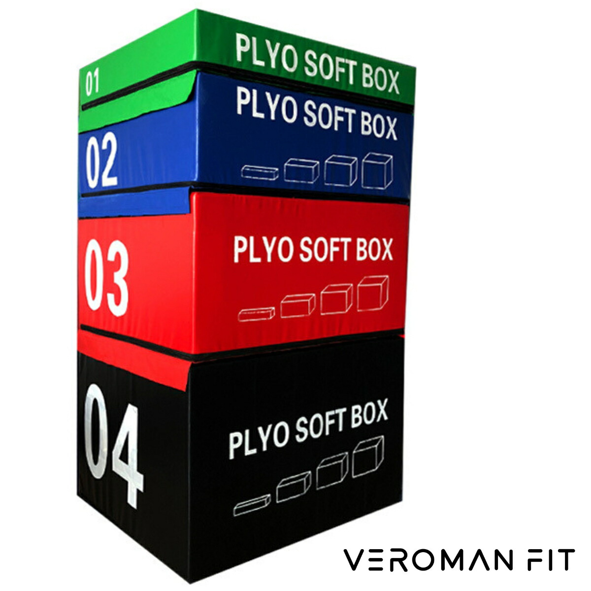 プライオボックス　ジャンピングプライオBOX3 ジャンピングプライオBOX3 TG257BK｜BODYMAKER（ボディ