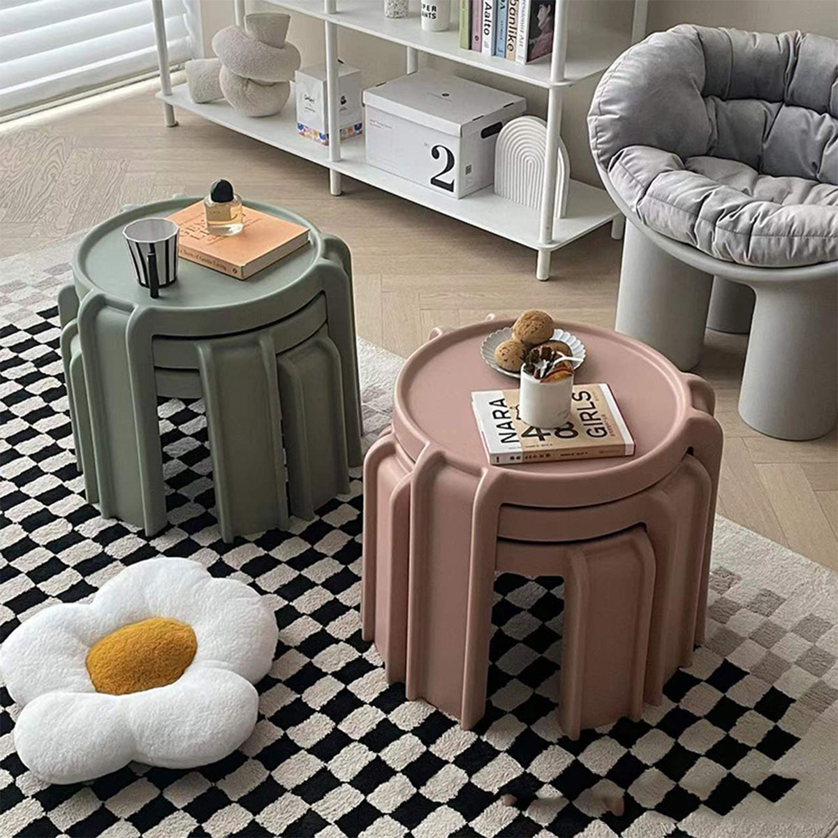 楽天市場】Z-Pearl ネストテーブル コーヒーテーブル 3個セット 入れ子