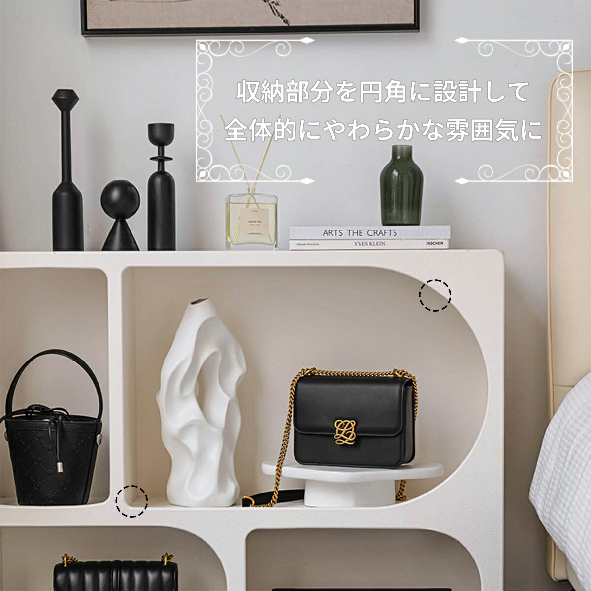 70cm] VeroMan マントルピース シェルフ ホワイト 白
