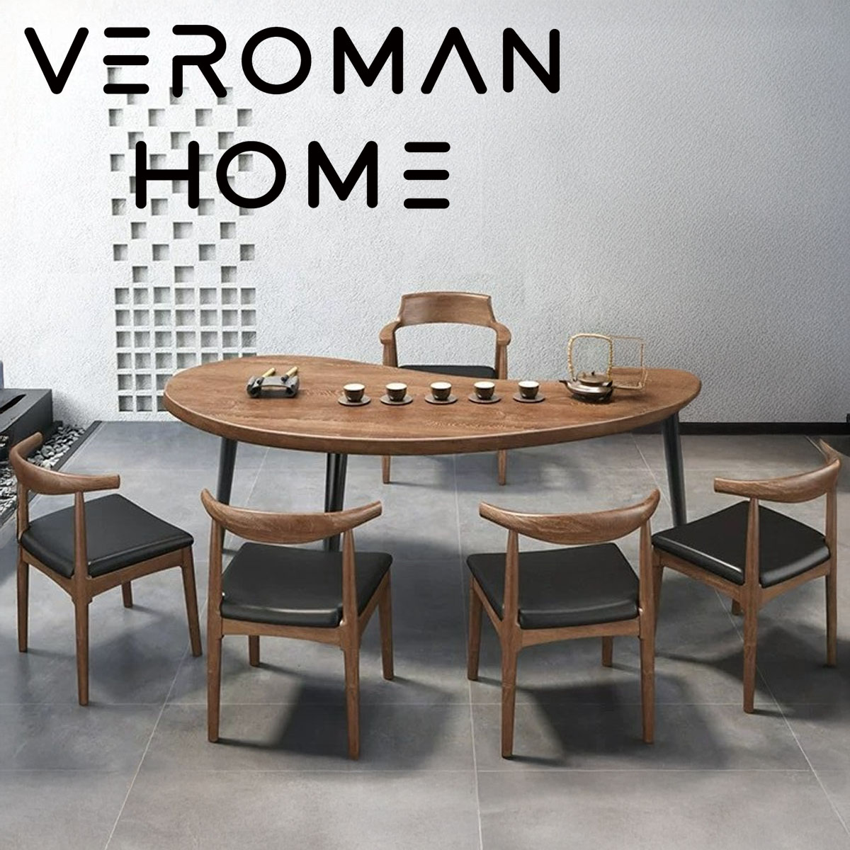 VeroMan カウンタ速見表 北欧風ひな形 生まれながら木天板 アイアン脚 韓国室内装飾 [高さ105cm×幅180珊]