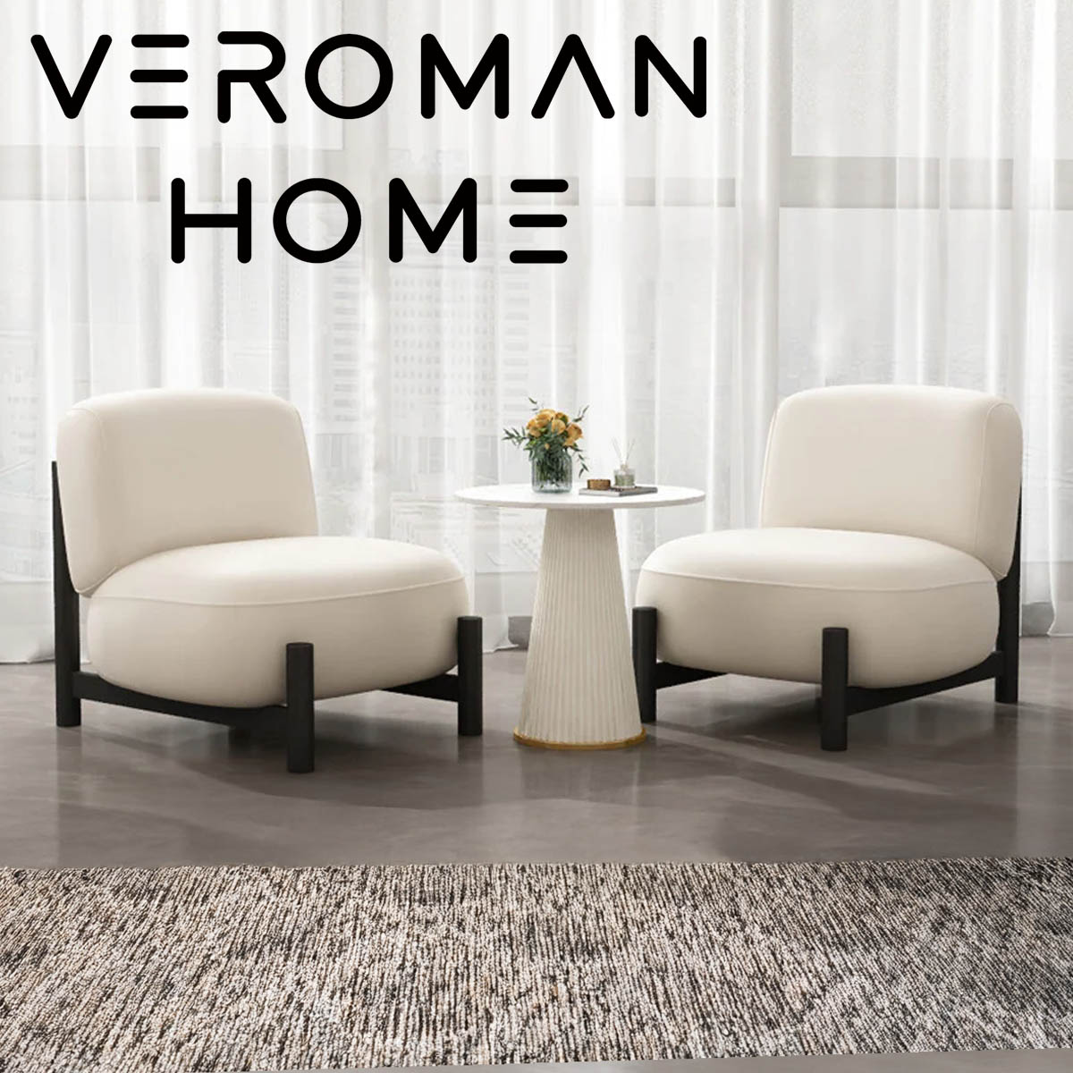 VeroMan ソファ 一人掛け ヴィンテージ デザイナーズソファ 民宿やラウンジ・カフェ・接客スペースに最適なリラックスチェア 韓国インテリア [50x50x70cm]｜VeroMan店