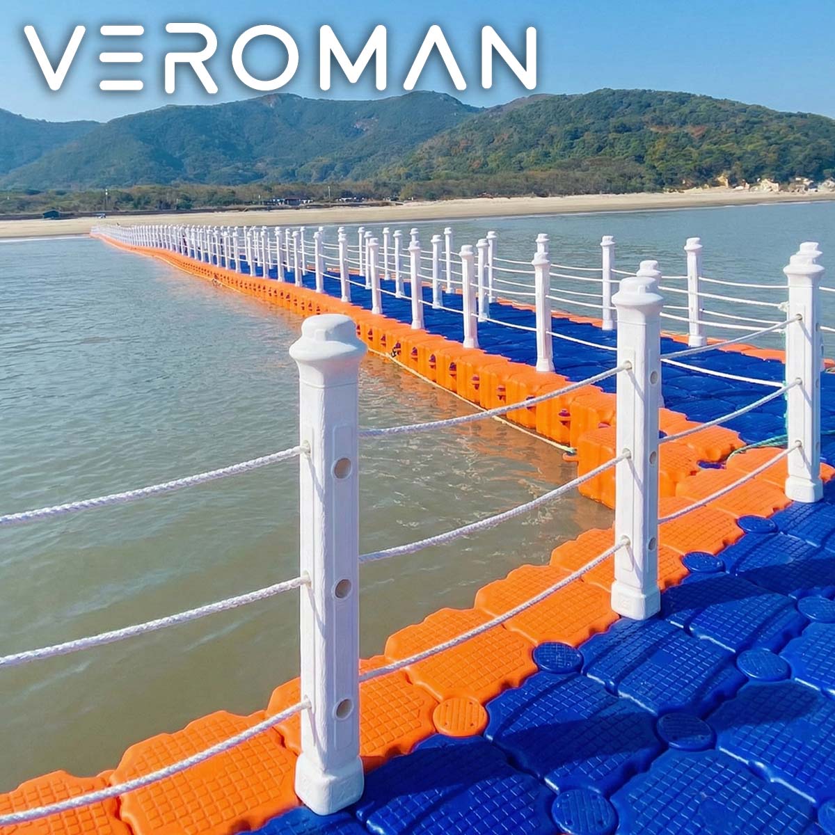 [専用部品] VeroMan 支柱ポール ガイドポール プラスチック製 浮き桟橋用 釣り用プラットフォーム 高耐荷重 組み立て式 自由レイアウト ヨット・ボート係留対応｜VeroMan店