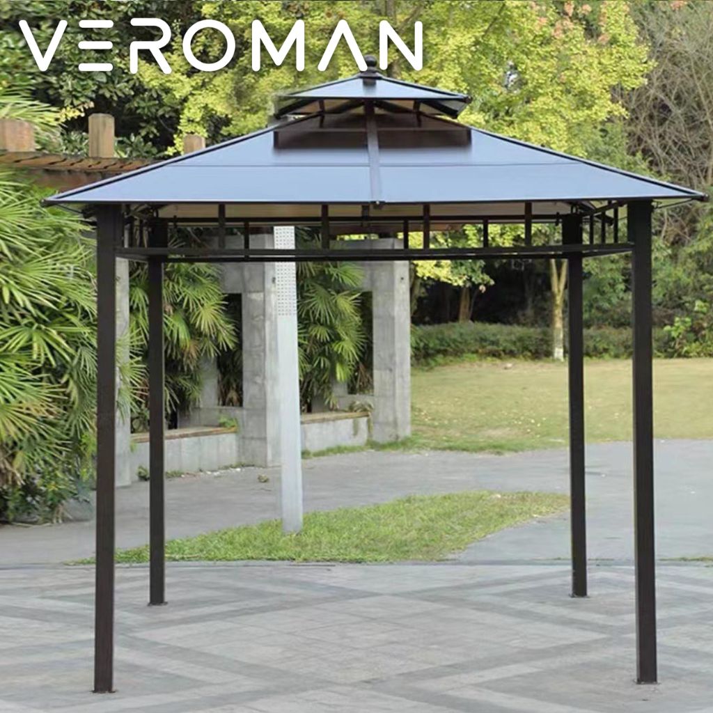 [250糎] VeroMan サンシェルター  露天用あずま屋 掘ったて小屋型ガゼボ 園地パビリオン 庭 日よけ 中庭 園地 耐久腹積もり 重厚感 運動場用 遮熱 遮光 紫外線取りすてる 韓国室内装飾