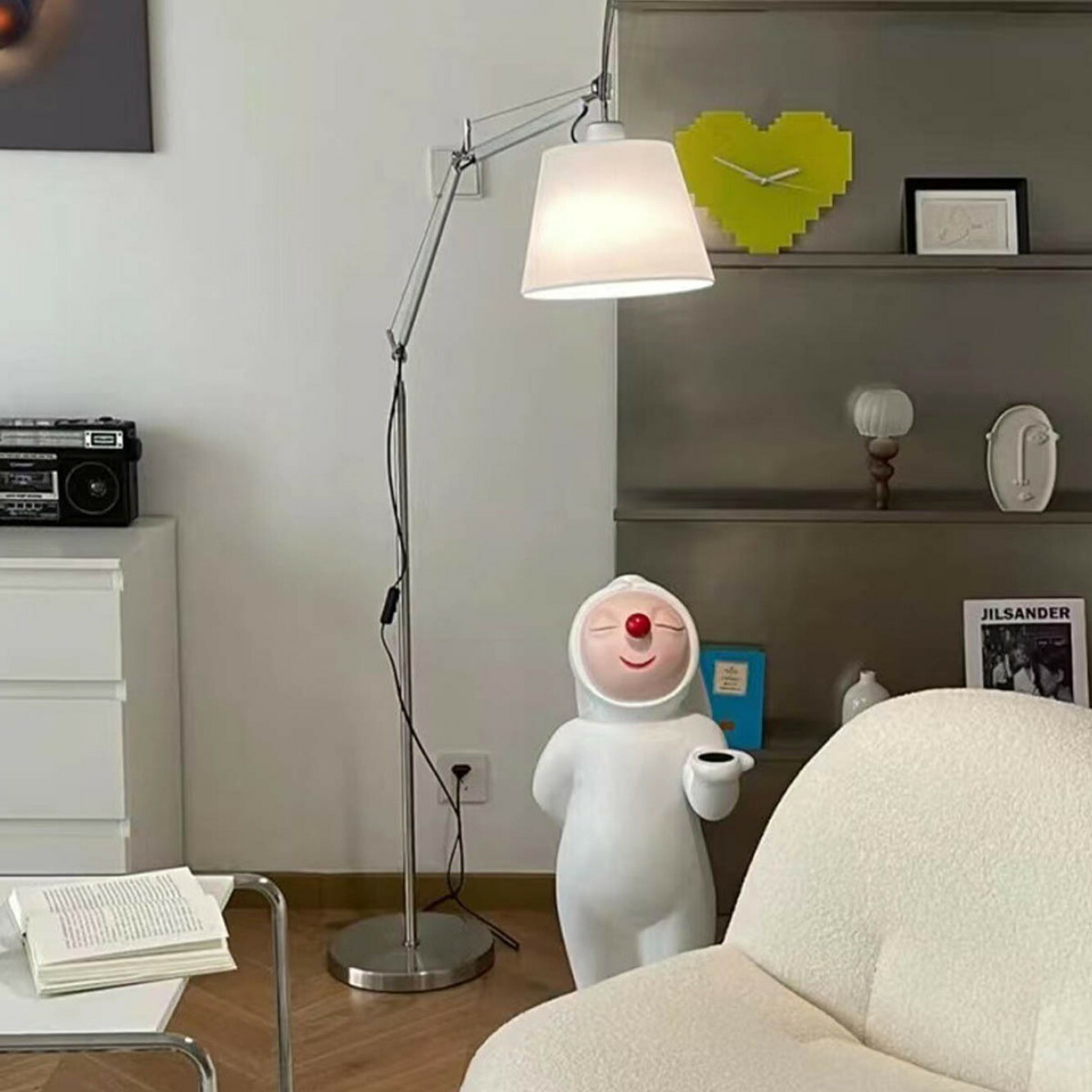 シャビー　フロアライト　モノグラム  シェード　セット　スタンドライト　動作良好 シャビー フロアライト モノグラム シェード セット スタンドライト