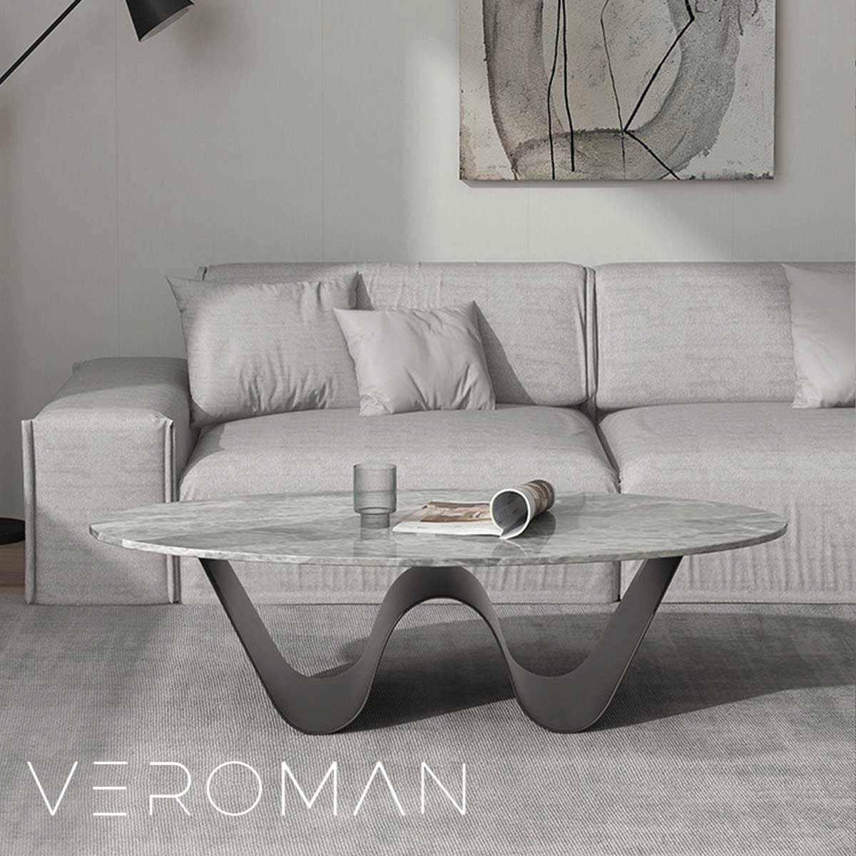 VeroMan ローテーブル サイドテーブル ソファサイドテーブル W リビング モダン レトロ シンプル 韓国インテリア|VeroMan店