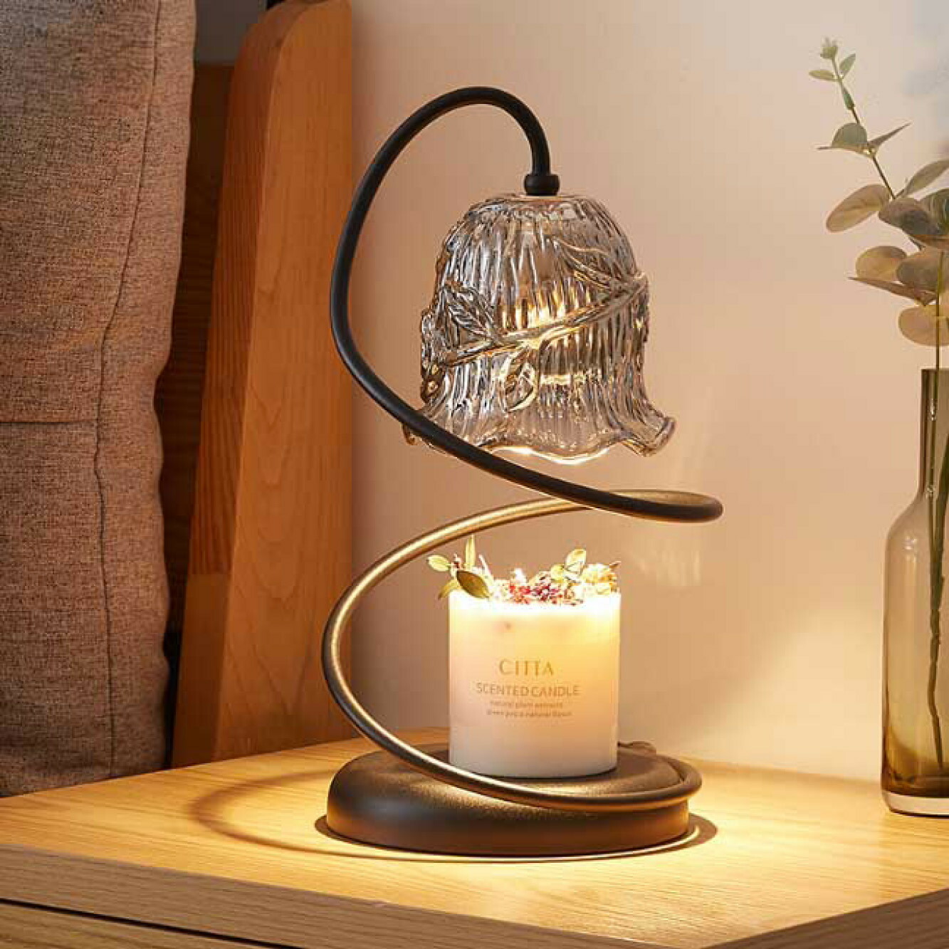 陶器アーム付ミルクガラスランプ パウダールーム アールデコデザイン/K311 USAヴィンテージマーブルクランベリーのミルクガラスシェードテーブル